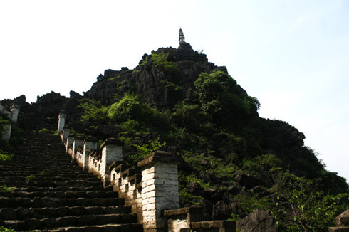One tower locates on the Mua Mountain - Tour from Hanoi