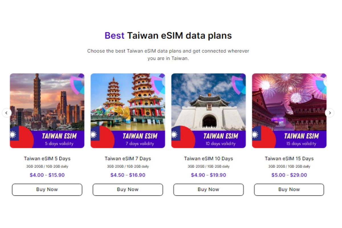 Best Taiwan eSIM data plans