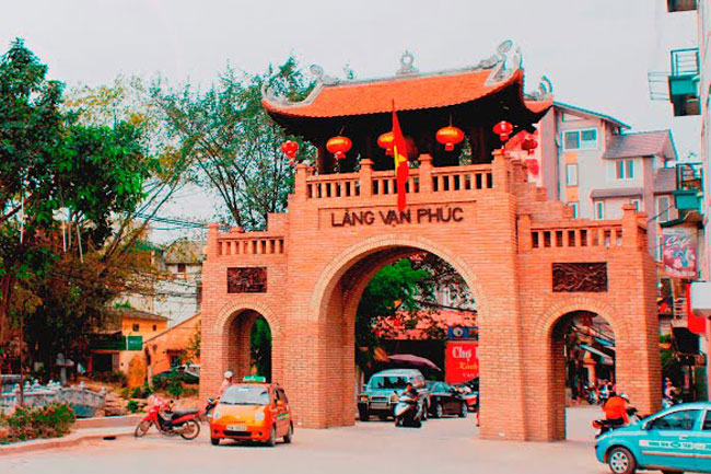 Entrance gate of Van Phuc Silk Village - Hanoi day trip