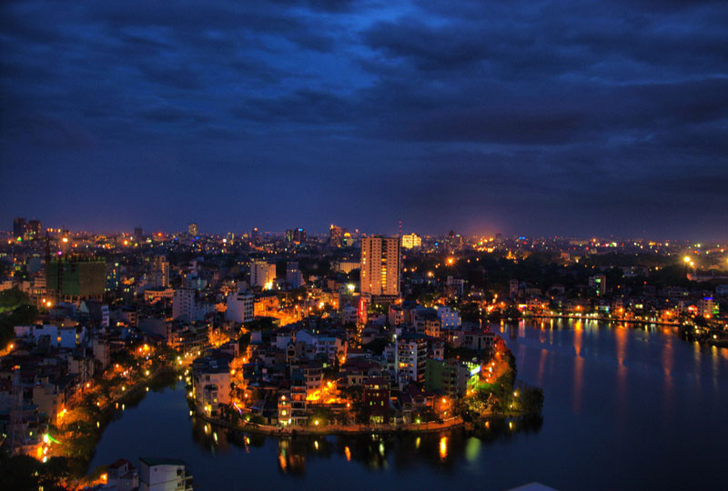 Beautiful West Lake at night - Things to do in Hanoi