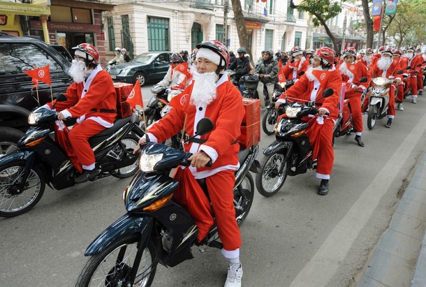 Christmas Santa in Hanoi