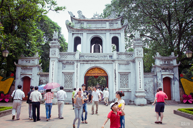 Entrance to Temple of Literature - Hanoi city tours