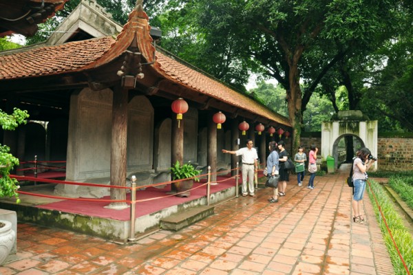 Doctor stone steles in Temple of Literature - hanoi day trips
