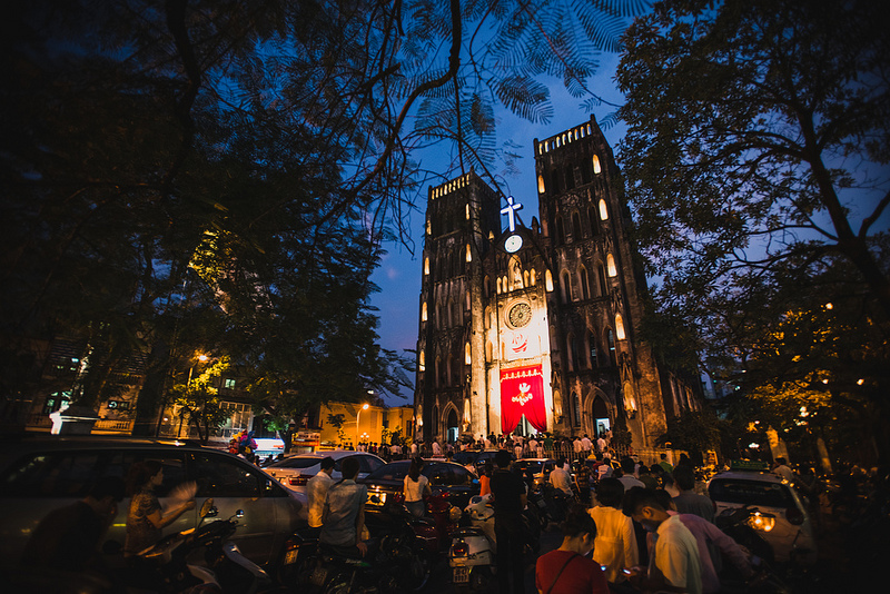 Hanoi Cathedral - Hanoi nightlife tours