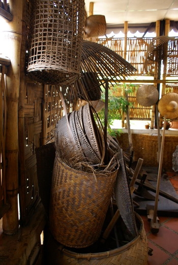 Old farming tools on display at the museum of Mr. Son - Hanoi day trips